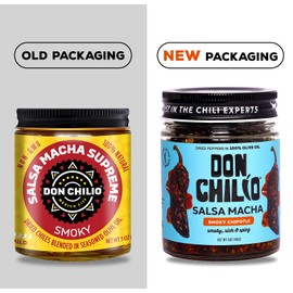 Don Chilio Smoky Salsa Macha Chili Oil, 5 oz. – Guajillo & Chipotle – Delicious Smoky Flavor Mexican Chili Oil in 100% Olive Oil, Keto-Friendly, All-Natural, Vegan Salsa Macha, Gluten Free