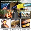 Molgoc Butane Torch with Square Grid Guard,Stainless Steel Protective Cover,Refillable