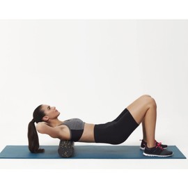 Actifoam Trigger Point Foam Roller Tırtıklı Siyah+Sarı Orta Sert 30 cm Masaj Köpüğü