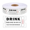Free Drink Ticket Roll Raffle Tickets Party Tickets 1 x