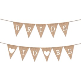 Bride To Be Garland Decoration, Hen Party Decoration Women Jute Boho Banner, Bride To Be Bunting JGA Accessories for Bride Party Wedding
