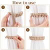 SWJLR Curtain Tiebacks 4 Pack Yellow Woven Curtain Holdbacks for