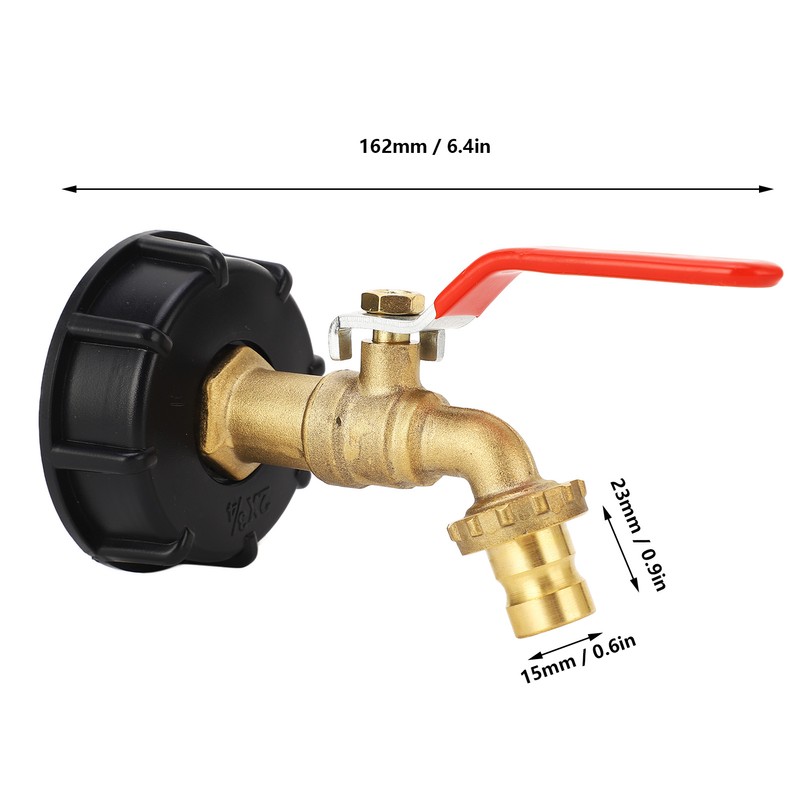 IBC Tote Adapter 3/4in Brass Tote Fitting Coarse Thread 275‑330