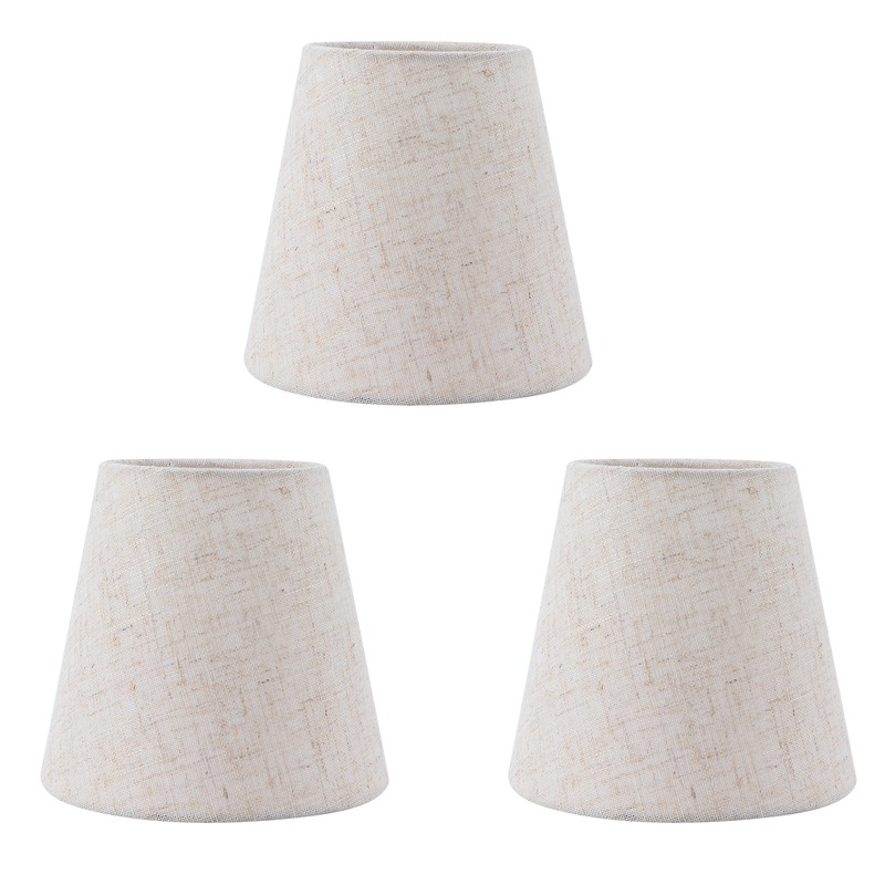 3PCS Linen Cloth Lamp Shade E14 Meson Lampshade for Candle