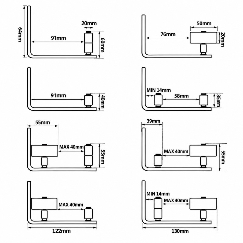 Barn Door Floor Guide for Sliding Doors – Black Anti-Sway