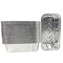 Loaf Pans [25 Pack] 2Lb Heavy Duty Disposable Aluminum Foil Premium Bread Tins Standard Size - 8.5" X 4.5" X 2.5" Perfect for Homemade Cakes & Breads