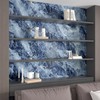 FANCYEASY 15.7"x118" Blue Marble Peel and Stick Wallpaper for Kitchen