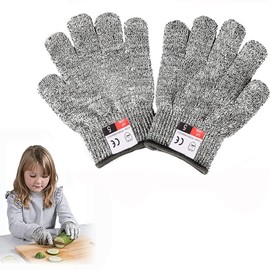 Cut Resistant Gloves for Children, BetterJonny Powerful Level 5 Protection, Food Safe, Cut-resistant Gloves for Cooking, Carving and Gardening, for 5-8 Years, XXS