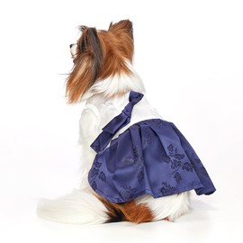 YOUTHDOG Dog Clothes Korean Traditional Hanbok Dress Costume Puppy Clothes for Girl Dog Outfit (Navy, Medium)