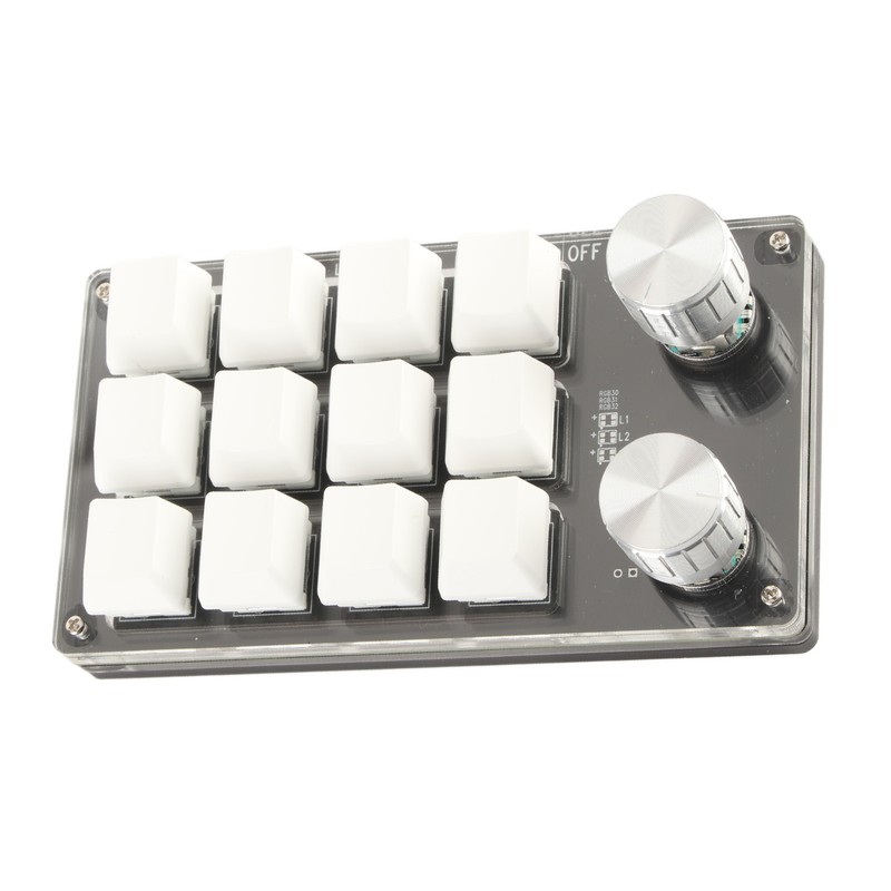 One Handed Macro Mechanical Keyboard 12 Key Multifunction DIY Programmable