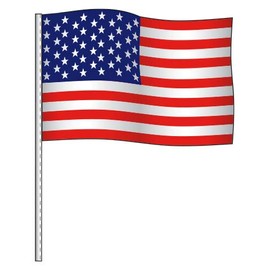 USA Cloth Antenna Flag Pack of 12, American Patriotic Flag for Cars and Trucks