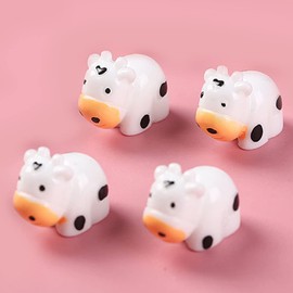 Toddmomy Miniature Cow Figurines : 15pcs Mini Cow Figures Cute Animal Toys Set Cow Collection Playset Birthday Desk Decoration