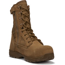 Tactical Research Flyweight TR596Z CT 8 Inch OCP Air Force Combat Boots for Men - Coyote Brown Leather with EH Rated Composite Safety Toe and TR Adrenaline Traction Outsole, Coyote - 9 W