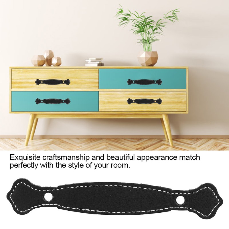 Leather Door Pulls Handles for Cabinet Kitchen Cupboard Furniture Handles
