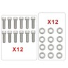 Namolit SBC HEADER BOLTS STAINLESS STEEL KIT SMALL BLOCK Replacement