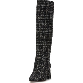 Jessica Simpson Women's Skyeth Mid Calf Boot, Black, 5.5