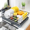 SNTD Dish Drying Rack for Kitchen Counter - Stainless Steel