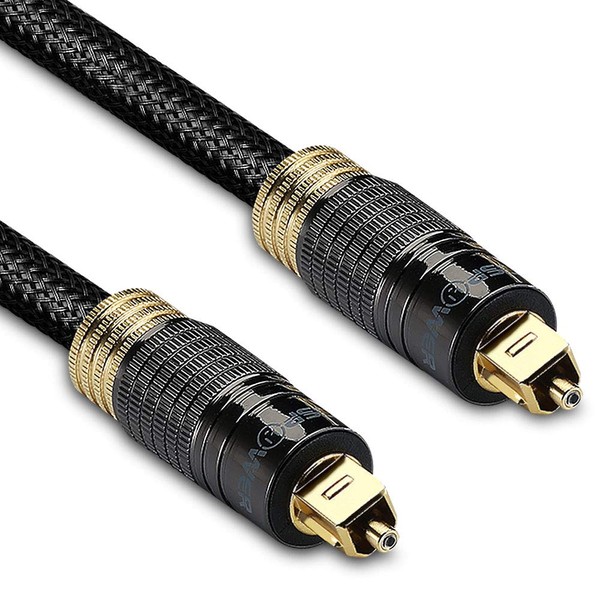 FosPower 24K Gold Plated Toslink Digital Optical Audio Cable (S/PDIF)
