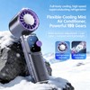 ICE FAN YX166 199-Speed Cooling Handheld Fan, 4000mAh Rechargeable, Foldable