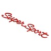 2Pcs Script Super Sport Emblems 3D Front Side Badge Nameplate