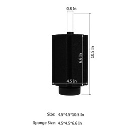 ALEGI Aquarium Bio Sponge Filter with Ceramic Media for Clear and Quiet Aquariums for Betta Fry Shrimp Tiny Fish Tank (75+ Gallon 2 Pack)