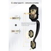 Goldenwarm Black Front Door Handle, Door Handle Exterior, Single Cylinder