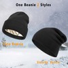 Facecozy 2 Pack Satin Lined Beanie Hats for Women Soft