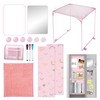 AKONEGE 16 Pcs Pink Locker Accessories for Girls, Locker Organizer