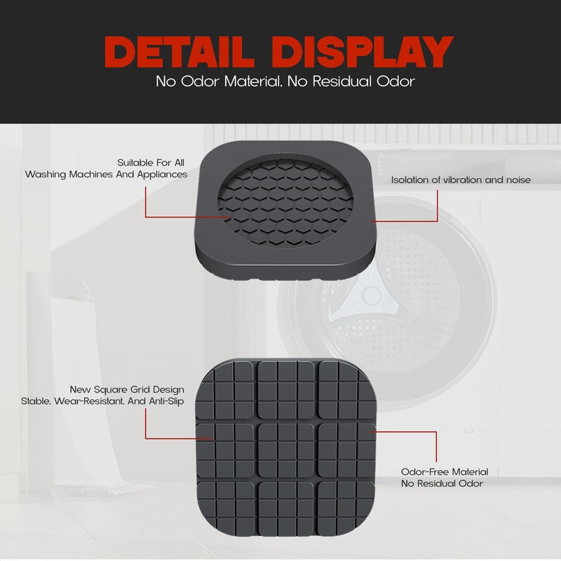 4 x Washing Machine Anti Vibration Pads