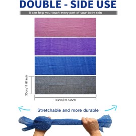 SPMKTBOZAI African Exfoliating Net, 4 Pieces Net (Black,blue,pi