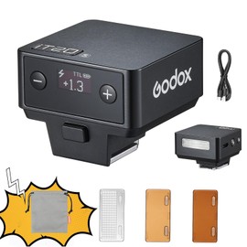 Godox iT20 TTL Camera Flash 700 Flash Time, 1.5s Recycle Time with Magnetic Colour Filters (Black, for Sony)