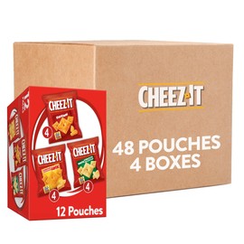 Cheez-It, Baked Snack Cheese Crackers, Variety Pack, Original, White Cheddar, Cheddar Jack, 12.1oz (4 Count)
