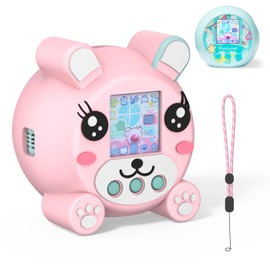 for Punirunes – Cute Mouse Silicone Protective Case in Pink & Blue, Shockproof & Scratch-Resistant Cover with Lanyard, Lightweight & Easy to Carry (Pink)