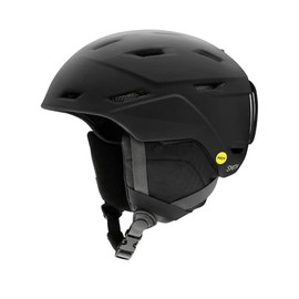 SMITH Mission MIPS Round Contour Fit Snow Helmet in Matte Black, Size Small