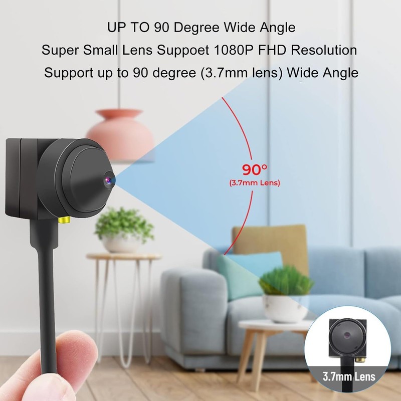 1080P Center Webcam for PC, Eye to Cam Middle Screen