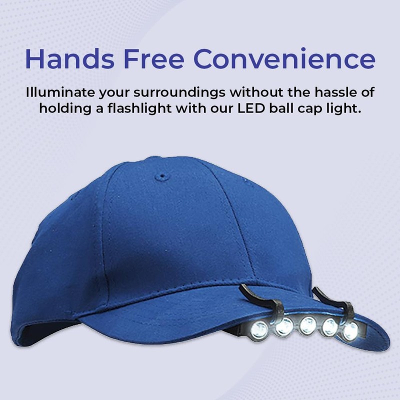 SAGEFINDS LED Clip On Cap Visor Light, Hands-Free Ball Cap