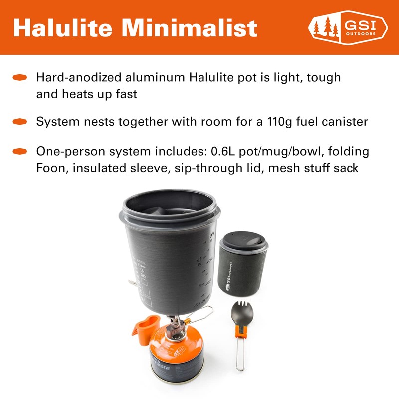 GSI Outdoors Halulite Minimalist Kitchen Kit, Multi-Colour