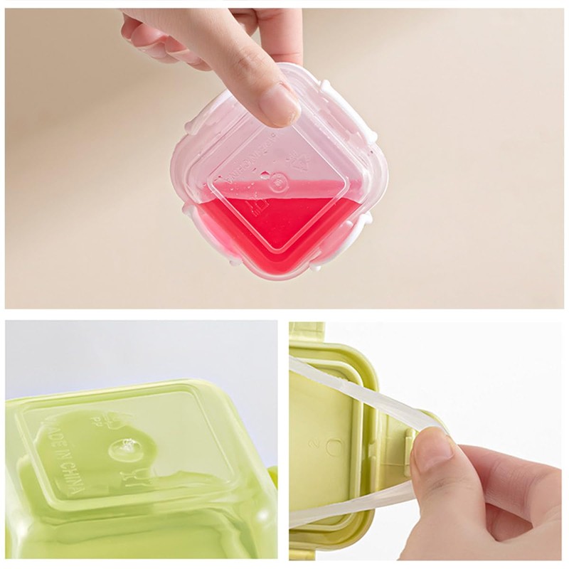 GiantGo Pack of 10 Small Plastic Containers with Lids, 60ml