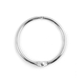 Spirella Ringo Shower Curtain Rings Small Chrome Pack of 12 - Suitable for All Standard Shower Curtain Rails Brushed Silver