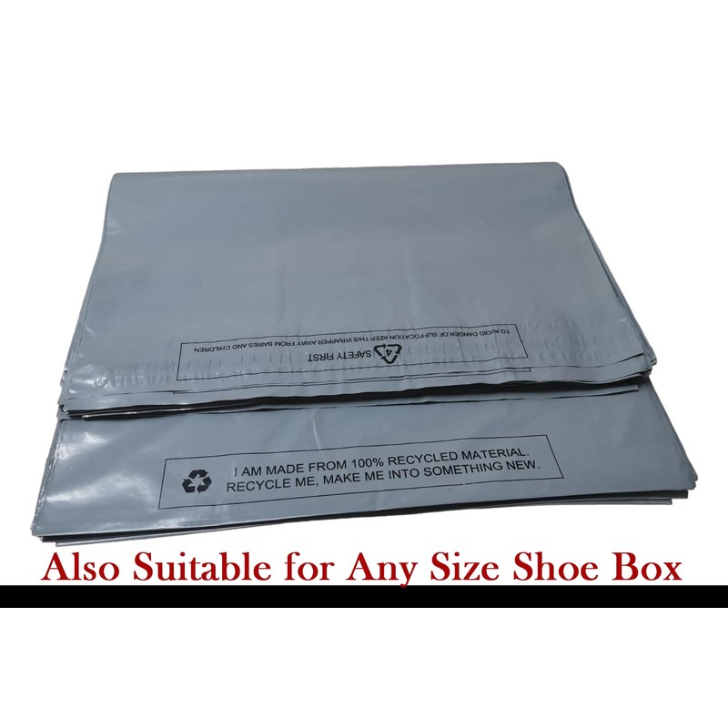 25 Pack Grey Mailing Poly Postal Self Seal Bags 17''x22''