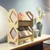 2 Pack Desktop Bookshelf, Stackable Book Organizer with Handle, Storage