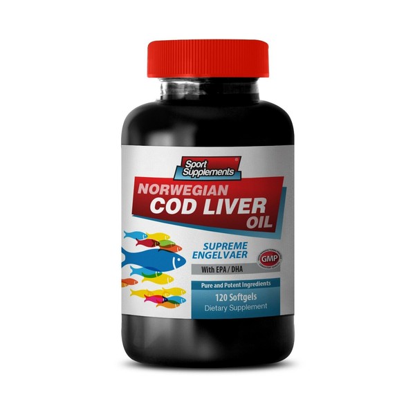 Cod Liver Oil Fish Bottle - Norwegian Cod Liver Oil 600mg - Metabolism Diet 1B