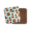 Cocker Spaniel Square Coaster - Ginger English Dog Pets Illustration Animal Puppy Kids Boys Girls Dad Mum Kitchen Family Drinks Home #81043