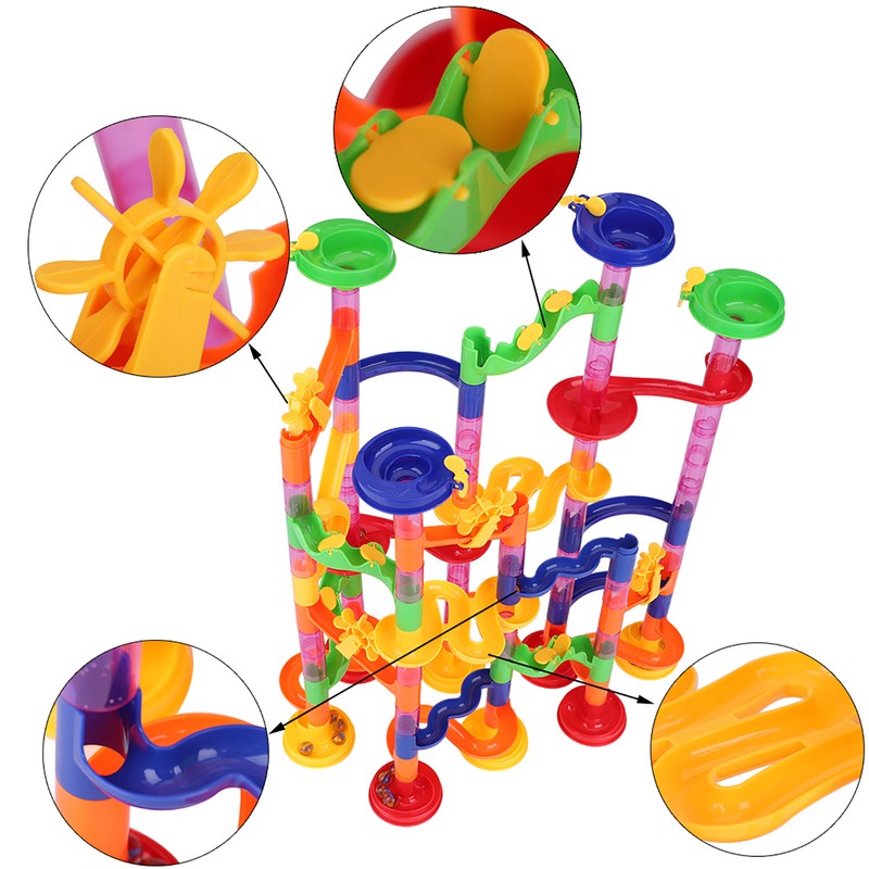 Creative DIY Marble Race Run Maze Balls Track Blocks Educational