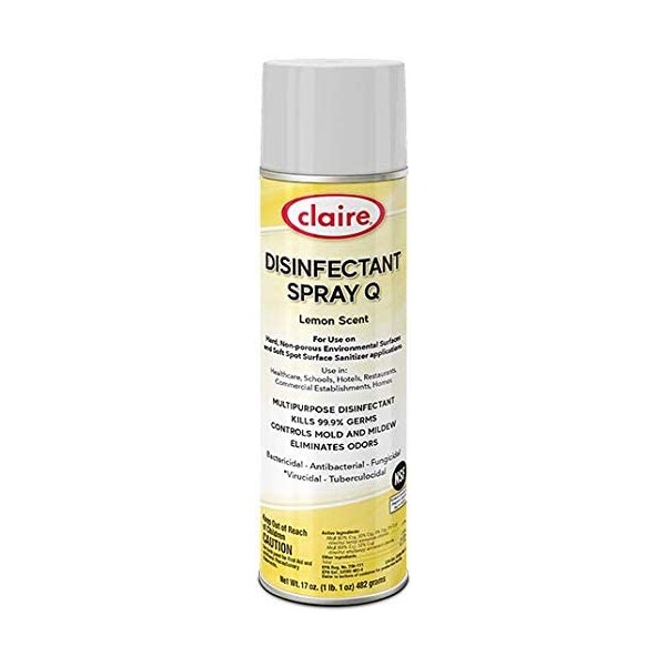Claire Disinfectant Spray Q - Scent; Colorless 17 Fl Oz Lemon