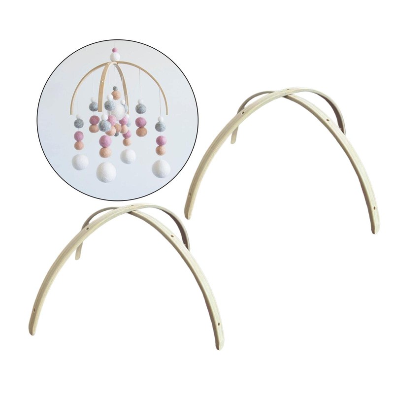 perfk 2 Pieces DIY Wooden Mobile Hanging Frame, Mobile Craft
