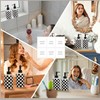 2 Pack Checkered Bathroom Soap Dispenser with 6 Waterproof Labels