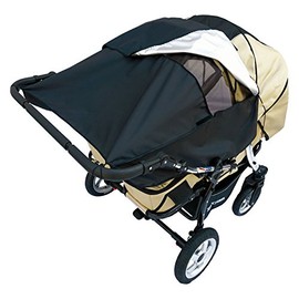 Sunnybaby Hannah Duo 11244 Sun Shade for Twin Pushchairs with Window and Side Window Black