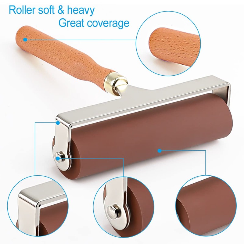 Soft Rubber Roller, Brayer Ideal for Anti Skid Tape Construction