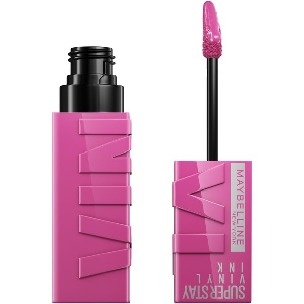 Maybelline New York - Liquid Lipstick - Vinyl Effect Glossy - Long Lasting Hold - SuperStay Vinyl Ink Pink - Shade Edgy (165)